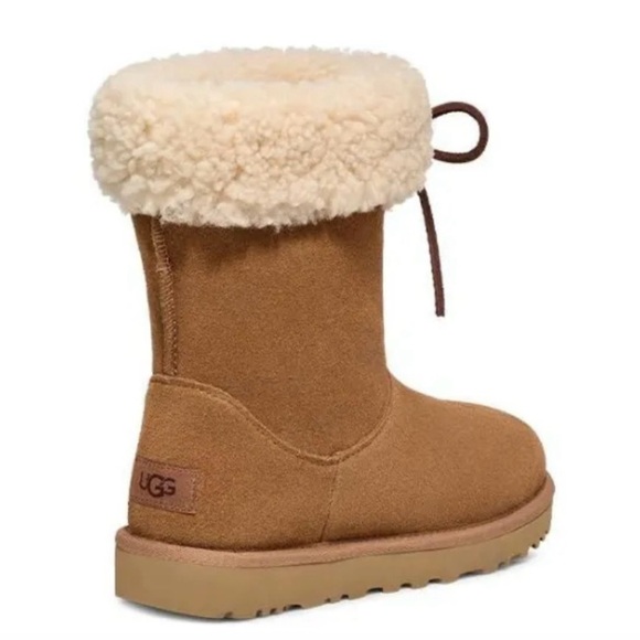 UGG Sarissa Short Boot in Chestnut Size 7 - Picture 2 of 12